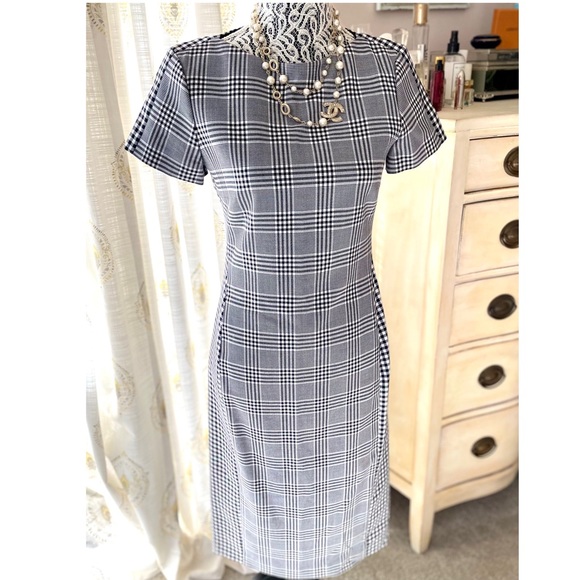 NWT HUGO BOSS Glenn Plaid Sheath - Picture 4 of 11